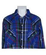 High Noon Long Sleeve Western Pearl Snap Plaid Pearl Button Shirt Men&#39;s ... - £19.10 GBP