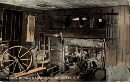 Vtg Postcard Interior of &quot; Old Garrison House&quot; Dover N.H. Postmarked 1914 - £5.08 GBP