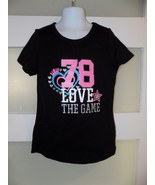 Danskin NOW #78 Love the Game Black T-Shirt SS Size 7/8 Girl&#39;s NEW - $15.04