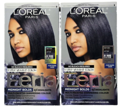 2 Pack L&#39;oreal Paris Feria Vibrant Permanent Hair Color M11 Twilight Haze - £23.58 GBP
