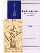 Chicago Temple First Methodist Church Order Of Service 1955 Youth Flyer - $2.96