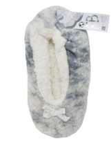 Fuzzy Babba Slipper Socks - One Size Fits Most - Gray Marble - New - £9.43 GBP