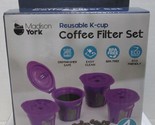 Madison York 4 Reusable K-Cup Coffee Filter Set BPA Free Dishwasher Safe... - $12.34