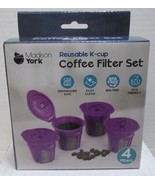 Madison York 4 Reusable K-Cup Coffee Filter Set BPA Free Dishwasher Safe... - $16.92 CAD