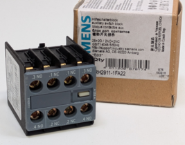 NEW Siemens 3RH2911-1FA22 Auxiliary Contact Block 2 NO + 2 NC - $19.79