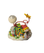 Vintage Silvestri Holiday Christmas Snowman Candle Striped Candy Cane St... - £31.13 GBP