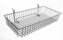 FixtureDisplays® 24&quot; x 12&quot; Wire Metal Gridwall Slatwall Basket w/Hooks -... - $541.28 MXN
