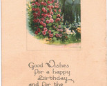 Vintage Postcard Good Wishes Birthday Greetings - Flowers - $4.46