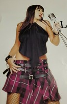 Leg Avenue Medium Rock Star Girl Outfit Skirt Halter Top plaid costume halloween - £15.77 GBP