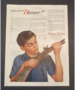 Print Ad General Motors Victory War Bonds Vintage 1945 Boy Rifle 10.5&quot; x... - £13.02 GBP