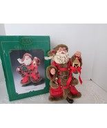 VTG KURT ADLER COLLECTIBLE FABRICHE FIGURINE SANTA CAROLER 10&quot; BOXED - $463.05 MXN