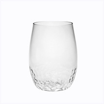 Set of Four Clear Dimpled Tritan Plastic Stemless All Purpose Tumbler Wine Gl... - £36.81 GBP