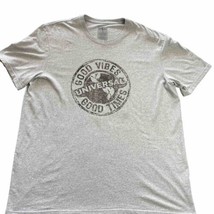 Universal Studios 2X Grey Sustainable T-Shirt Good Vibes Good Times Chest 48&quot; - £8.78 GBP