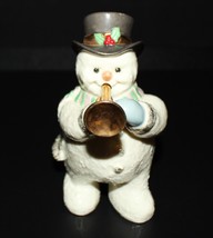 Lenox SNOWMAN SWING with Gold Trumpet Horn 5” Porcelain Figurine - £19.67 GBP