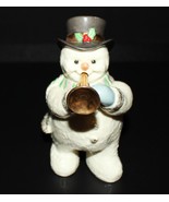 Lenox SNOWMAN SWING with Gold Trumpet Horn 5” Porcelain Figurine - £19.95 GBP