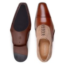 Belvedere Men's Shoes Oxford Leather LEONTES Ant. Cognac/Oat image 3