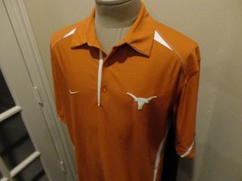 Nike Texas Longhorns Orange NCAA Embroidered Polyester Polo Shirt FITS Adult L - £19.55 GBP