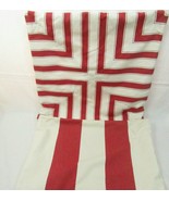 Pottery Barn Stripe Red Cotton 2-PC 20-inch Square Pillow Covers - £48.07 GBP