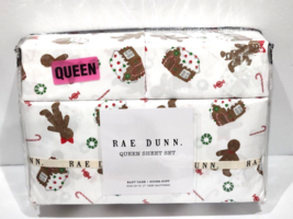 Christmas Rae Dunn Gingerbread QUEEN Sheet Set 4pc - $59.39