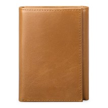 FALAN MULE Men&#39;s Wallet Genuine Leather Trifold Wallet With ID Window - $27.70