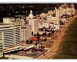 Aerial View Hotel Row Miami Beach Florida FL UNP Chrome Postcard V22 - £2.10 GBP