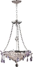 Chandelier Dale Tiffany Rowley Traditional Antique 3-Light Polished Chrome - £484.06 GBP