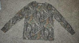 Mens Shirt Antler Creek Green Camouflage Long Sleeve Tee Crew-size 2XL - $19.80