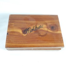 Mother Wooden Trinket Jewelry Box Hinged - £11.03 GBP