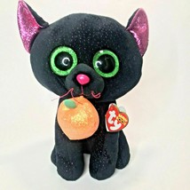 Halloween Ty Beanie Boos 9&quot; Black Cat w/Pumpkin - Potion - £15.97 GBP