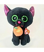 Halloween Ty Beanie Boos 9&quot; Black Cat w/Pumpkin - Potion - £15.95 GBP