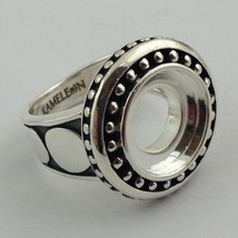 Authentic Kameleon Sterling Silver Antiqued Round Ring Kr-28 Kr028 Size 5, New - £45.77 GBP