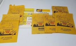 Kodak Photo Developed Yellow Folders 1960s 1970s Vintage Set of 9  - £12.00 GBP