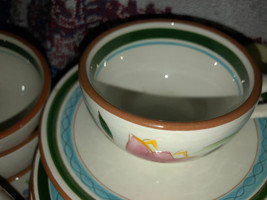 8 Stangl Country Garden 2 Inch Tea Cups &amp; Saucers Mint - £19.65 GBP