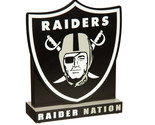 Raiders Las Vegas Oakland NFL Sheild Logo Wood Desk Sign 8&quot; - £22.57 GBP