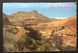 1960&#39;s Petley Die-Cut Postcard - Highway Bridge Salt River Canyon Arizona  - $3.75