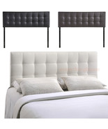 Modern King Vinyl Headboard Button Tufted Upholstered Brown, Black, White - €215,53 EUR