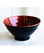 Pack Of 24 Modern Ridged Red Black Melamine Small 10oz Rice Miso Soup Bo... - $109.38 CAD