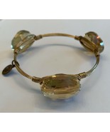 NEW Bourbon and Boweties Bracelet Glass Faceted Stones Crystals Yellow C... - $380.59 MXN
