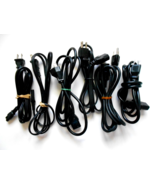 Assorted Power Cords 3 Prong &amp; 2 Prong Lot of 6 - £11.60 GBP