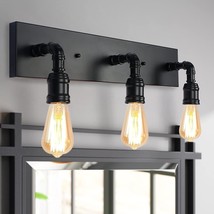 Lmsod Industrial Wall Light For Dressing Room, Bedroom, Entryway (3 Lights), - £55.78 GBP