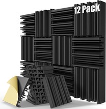 Upgrade 12 pack Self-adhesive Sound Proof Foam Panels - £35.35 GBP