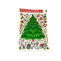 VTG Color Clings Window Decoration Christmas Tree Create a Cling 1990s - £10.16 GBP