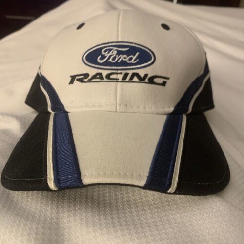 Primary image for NASCAR Ford Racing Black/blue/white Strapback Hat The Thread Mill