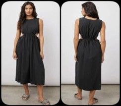 Rails Yvette Cutout Organic MIDI Black Dress Size 2X. NWT. Retails $228.00 - £74.38 GBP