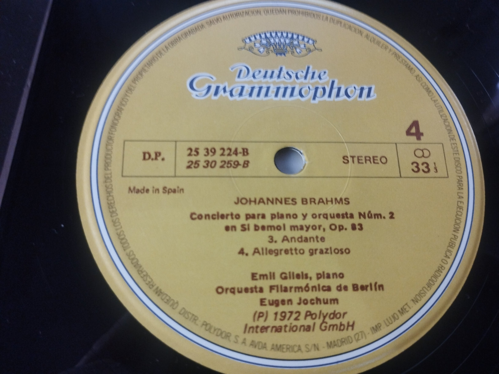 Brahms 2 Concertos Para Piano Gilels Jochum 1972 - 2 X LP 12" Vinyl VG/VG Item image 3
