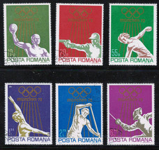 ROMANIA  1972  Very Fine Precancel Stamps Scott# 2341-5 Olympic Games Munchen 72 - £0.87 GBP