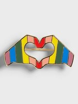 Banana Republic Pride Heart Brooch Pin Rainbow Multicolor NEW Wonderful Gift! - £20.17 GBP