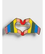 Banana Republic Pride Heart Brooch Pin Rainbow Multicolor NEW Wonderful ... - $34.42 CAD