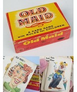 Rare vintage Old Maid card game Whitman Publishing miniature box COMPLETE! - $52.99