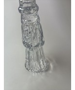 Princess house crystal Clear glass Santa candle stick holder 8&quot; Tall Chr... - $14.92 CAD